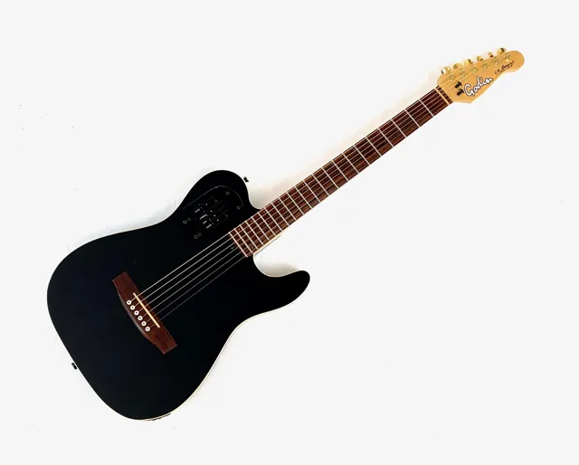 Godin Acousticaster L.R. Baggs 2013 Black - Image 1