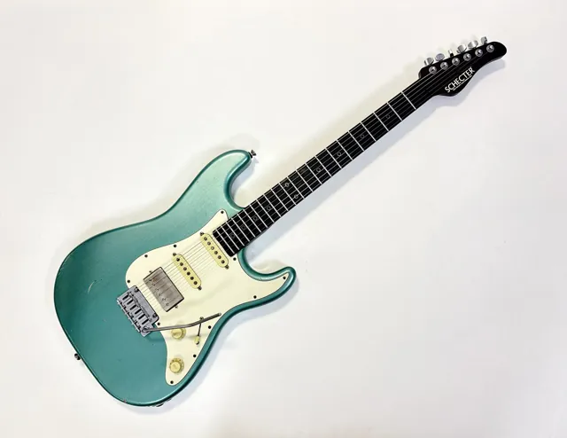 Schecter Nick Johnston Signature Custom Shop 2021 Teal Green Metallic Aged Nitro - Image 1
