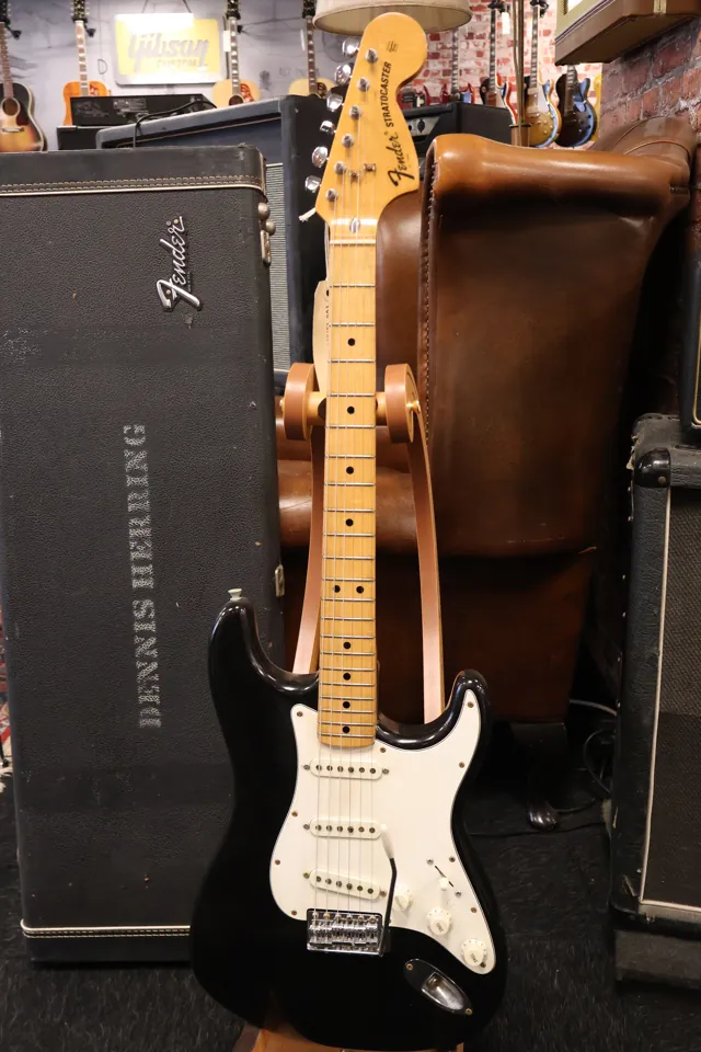 Fender 1973 Stratocaster Black Refin OHSC - Image 1