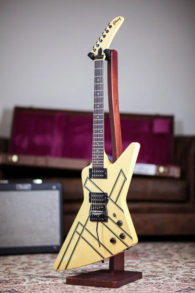 Gibson Explorer Designer Series 1985 | White Blue Stripes - Image 1