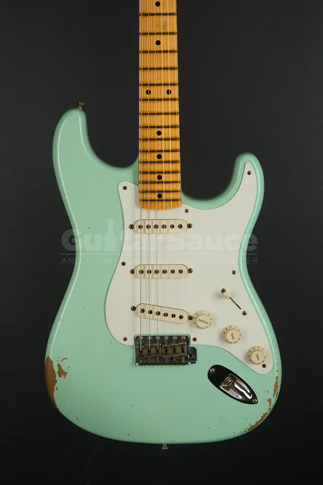 Fender Custom Shop 58 Stratocaster Relic Surf Green 2022 Used - Image 1