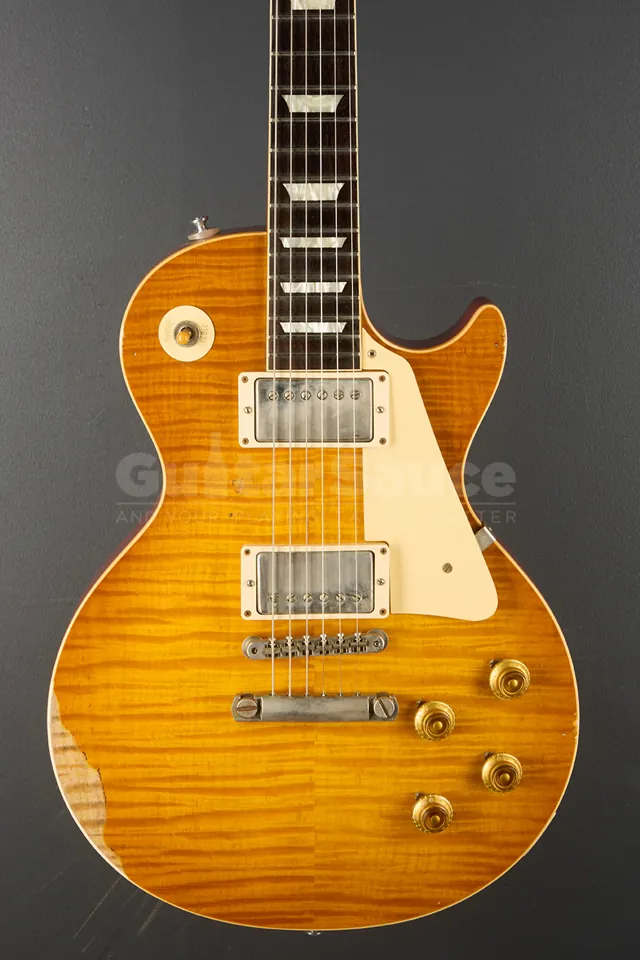 Gibson Custom Shop 1959 Les Paul Standard Lemon Burst Aged Brazilian Rosewood Fingerboard 2018 Used - Image 1