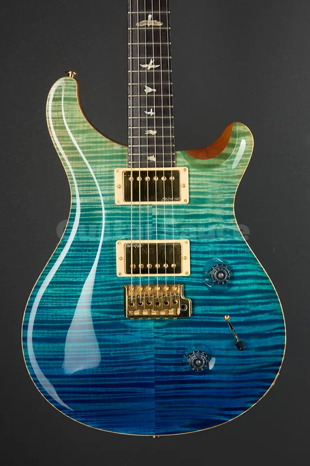 PRS Wood Library Custom 24 Blue Fade 11/24 2011 Used - Image 1