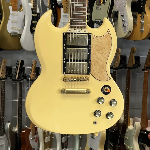 Epiphone Sg Les Paul Custom 3 Pickup White - Image 1