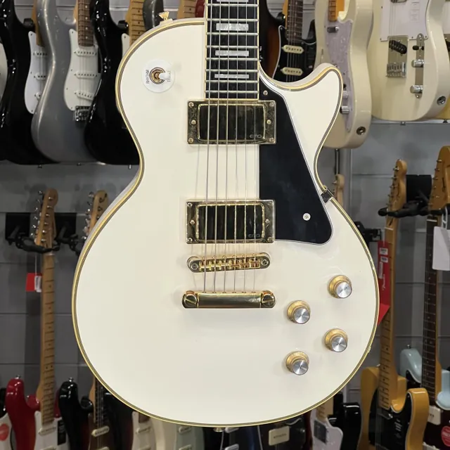 Epiphone Les Paul Custom Bjorn Gelotte Jotun White Repaired Headstock - Image 1