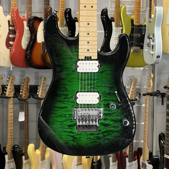 Charvel Mod San Dimas Style 1 Hh Fr M Qm Transparent Green Burst + Original Case - Image 1