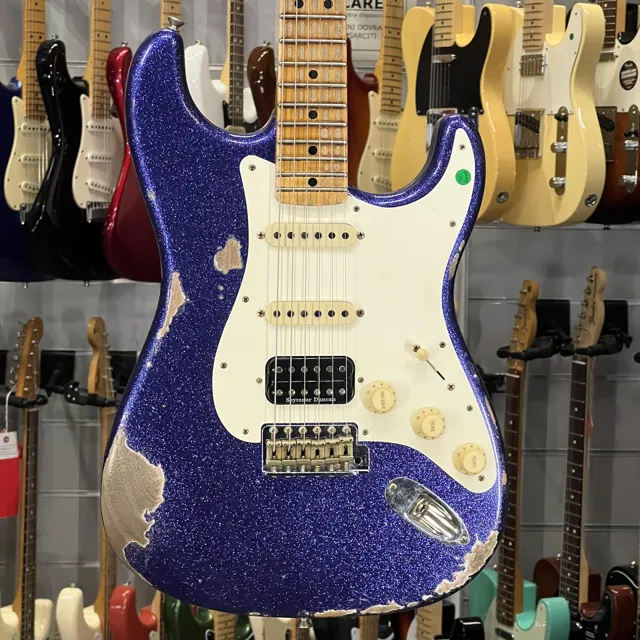 Fender Custom Shop 69 Stratocaster Hss Heavy Relic Purple Sparkle 2024 - Image 1