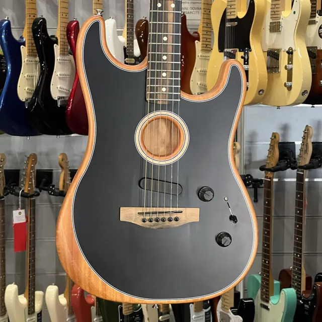 Fender American Acoustasonic Stratocaster Black - Image 1