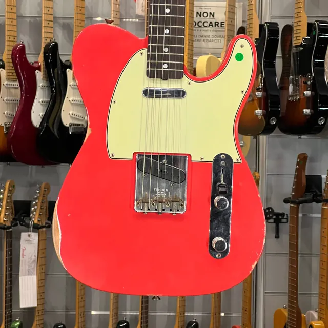 Fender Custom Shop 64 Telecaster Custom Shop Aged Fiesta Red - Image 1