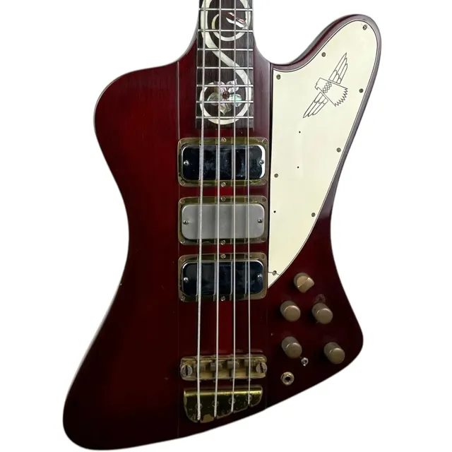 Gibson Thunderbird II Bass 1964 – Alembic Custom 1976 – Tree of Life – Ember Red - Image 1