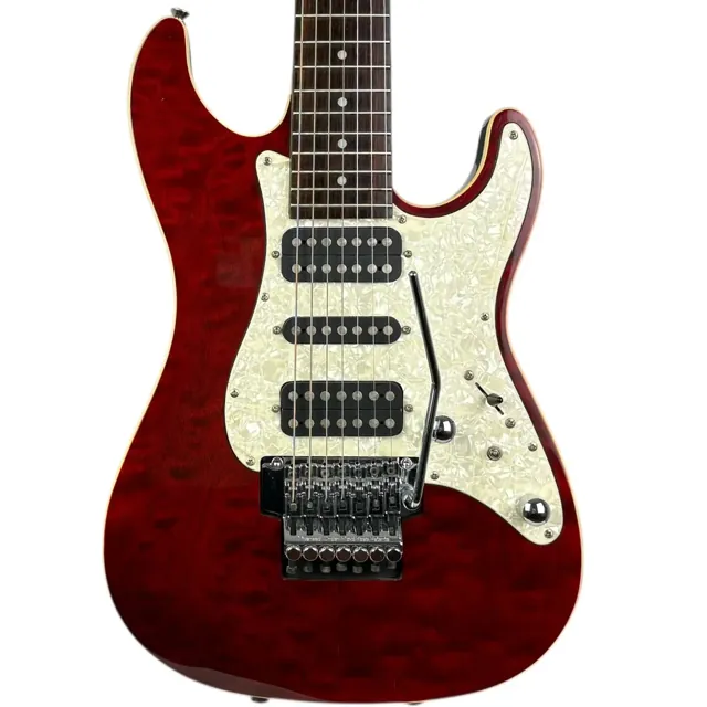 Schecter Japan Progauge 7-String PS600 - Translucent Cherry - Image 1