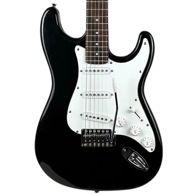 Collins Stratocaster - Black - Image 1
