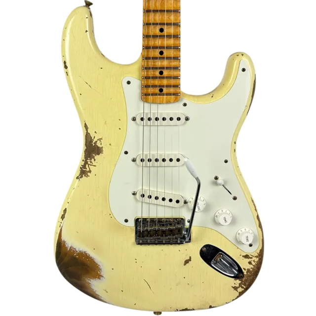 Fender Custom Shop 56 Reissue Stratocaster 2021 - Scalloped - Vintage White - Relic - Image 1