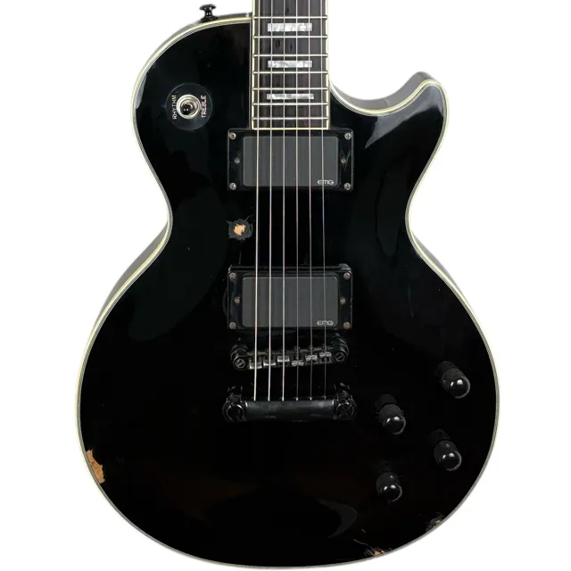 Epiphone Les Paul Custom EMG 2010 - Ebony - Image 1