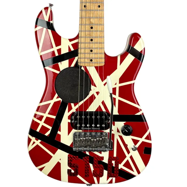 EVH 5150 Mini Guitar - Red Striped - Image 1