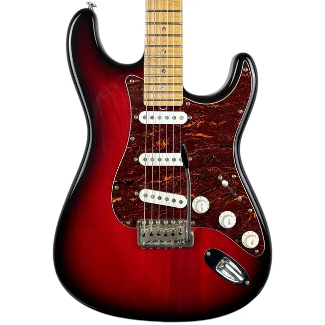Faber FA130S-CHM-SSS Stratocaster – Dark Cherry Sunburst - Image 1