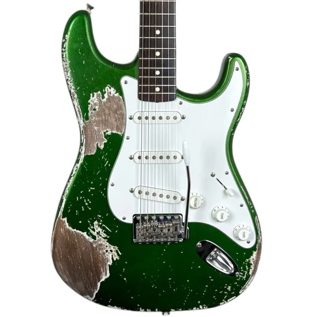 Fender MJT 60s Reissue Stratocaster - Candy Apple Green - Heavy Relic - Image 1