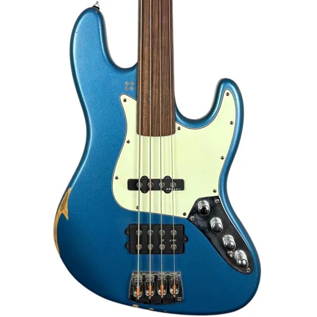 Sandberg California JM4 Fretless Bass Soft Aged - Lake Placid Blue - Image 1