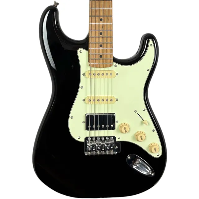 Bacchus Universe Series BST-2-RSM Stratocaster HSS - Black - Image 1