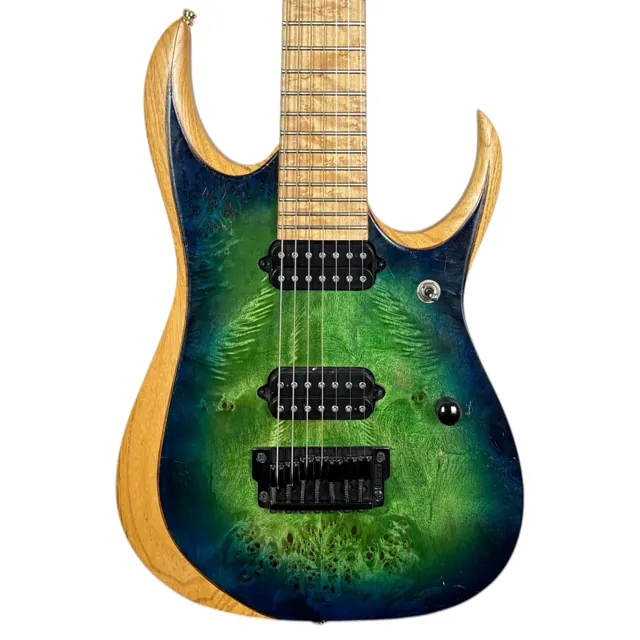 Ibanez RGDIX6MPB Iron Label 2018 - Surreal Blue Burst - Image 1
