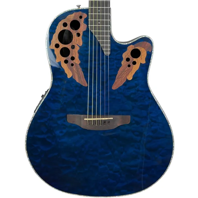 Ovation CE44P-8TQ Akustik 2017 - Trans Blue - Image 1