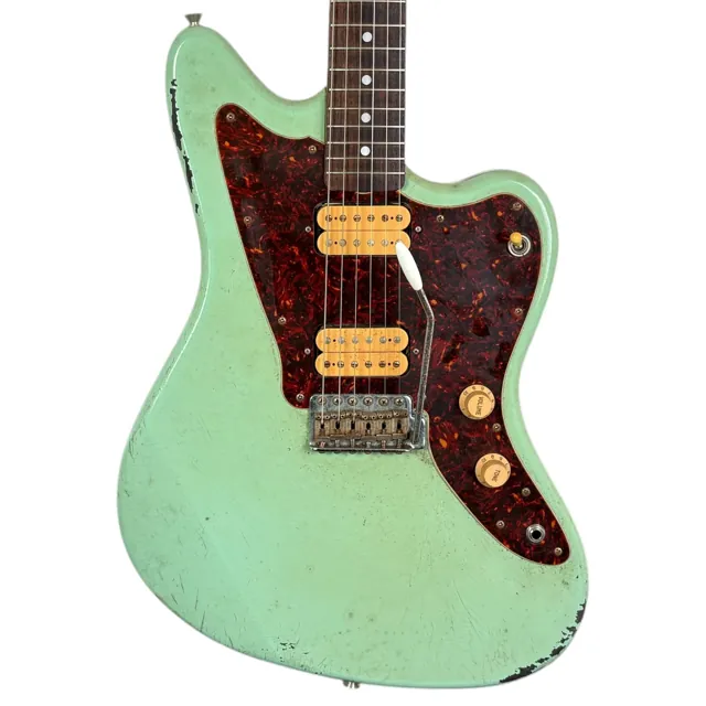 Squier by Fender Vista Series Jagmaster 1997-1998 - Sea Foam Green Repaint - Image 1