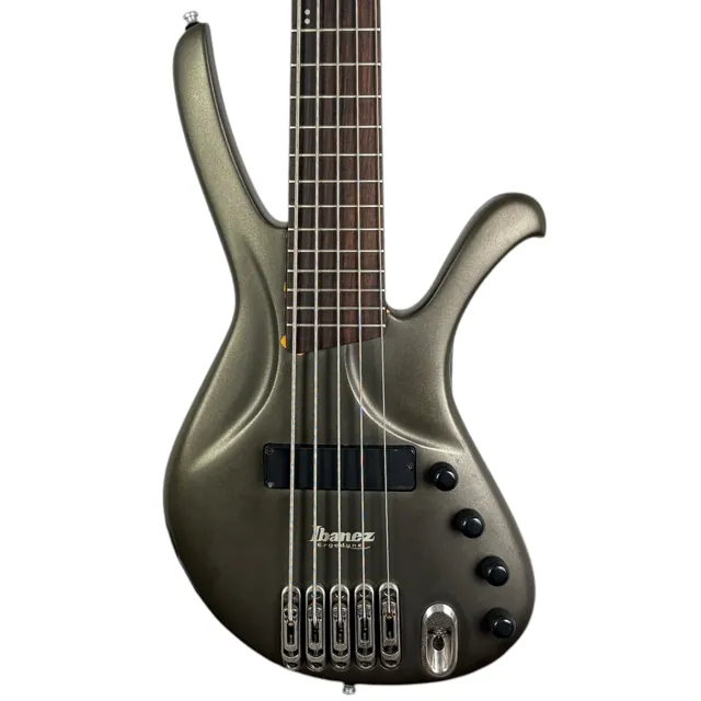 Ibanez Ergodyne EDA905 5 String Bass 2001 - Titanium Silver - Image 1
