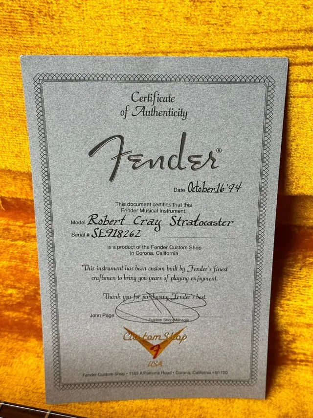 1994 Fender Custom Shop Robert Cray Violet Birdseye Neck - Image 1