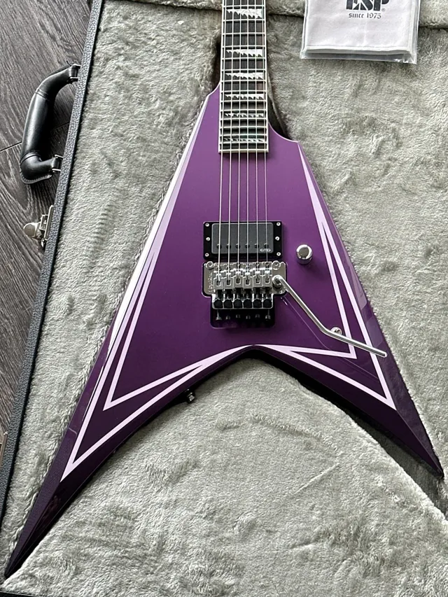 ESP Custom Alexi Laiho HEXED Purple Fade with Pinstripes - Image 1