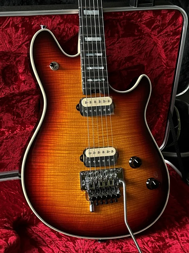 2020 EVH Wolfgang USA 5A Flametop Block Inlays Ebony Fretboard - Image 1