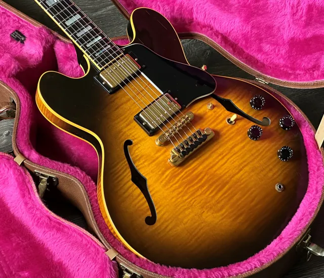 1990 Gibson ES-347 Flamed Maple Body Tobacco Burst with Original Case - Image 1