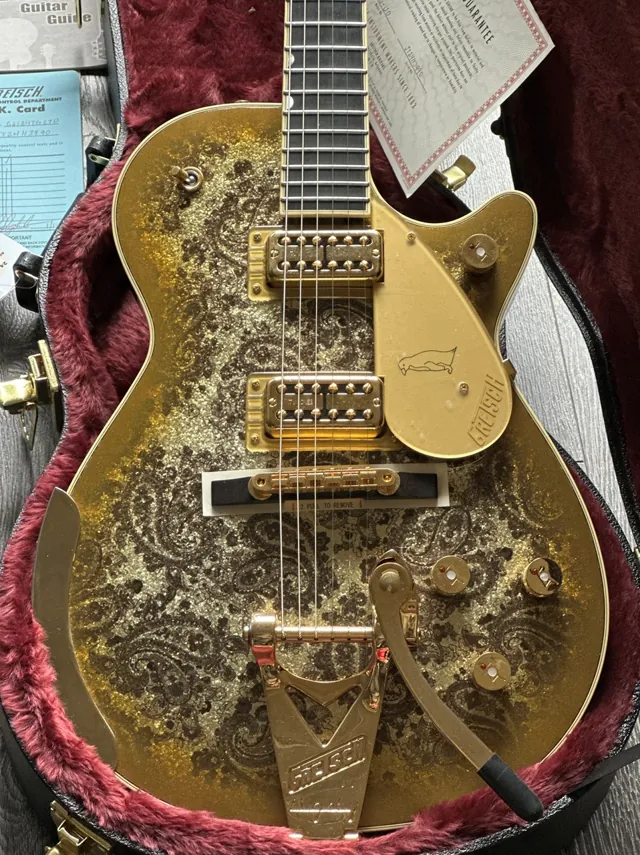 2024 Gretsch G6134TG Gold Paisley Penguin Bigsby Limited Edition - Image 1