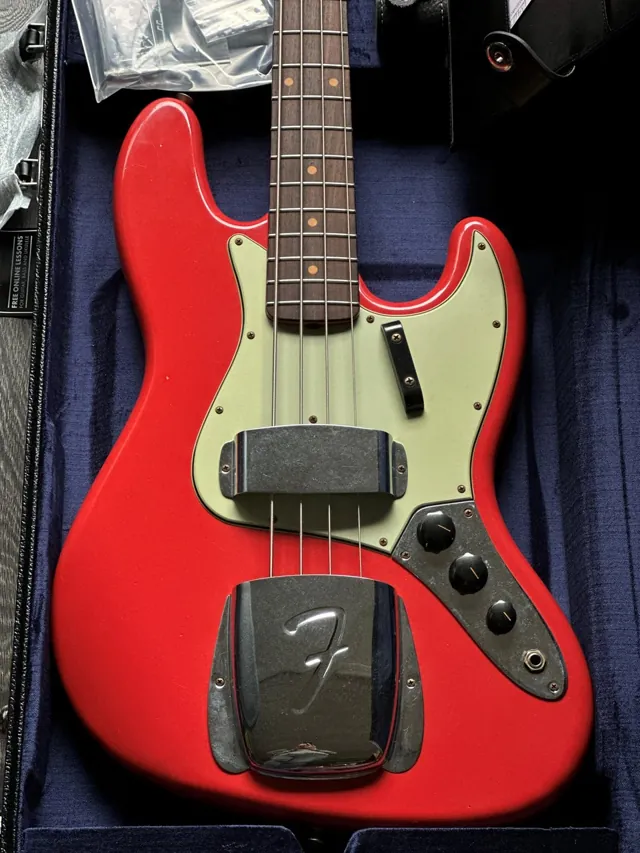 2024 Fender Custom Shop 1963 Jazz Bass Journeyman Relic Fiesta Red Mint - Image 1