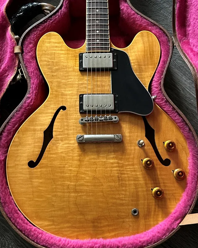 1990 Gibson ES-335 Dot Reissue Natural Flamed Maple Early Reissue OHSC - Image 1