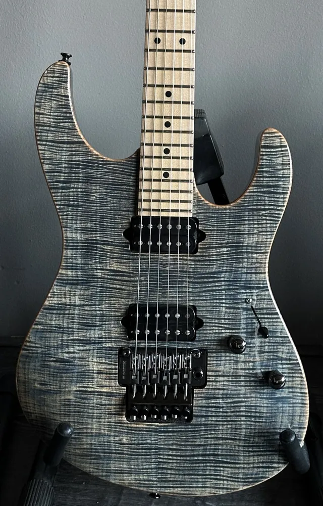 Suhr Pro Series M6 Modern Trans Blue Denim Stainless Steel 24 Frets - Image 1