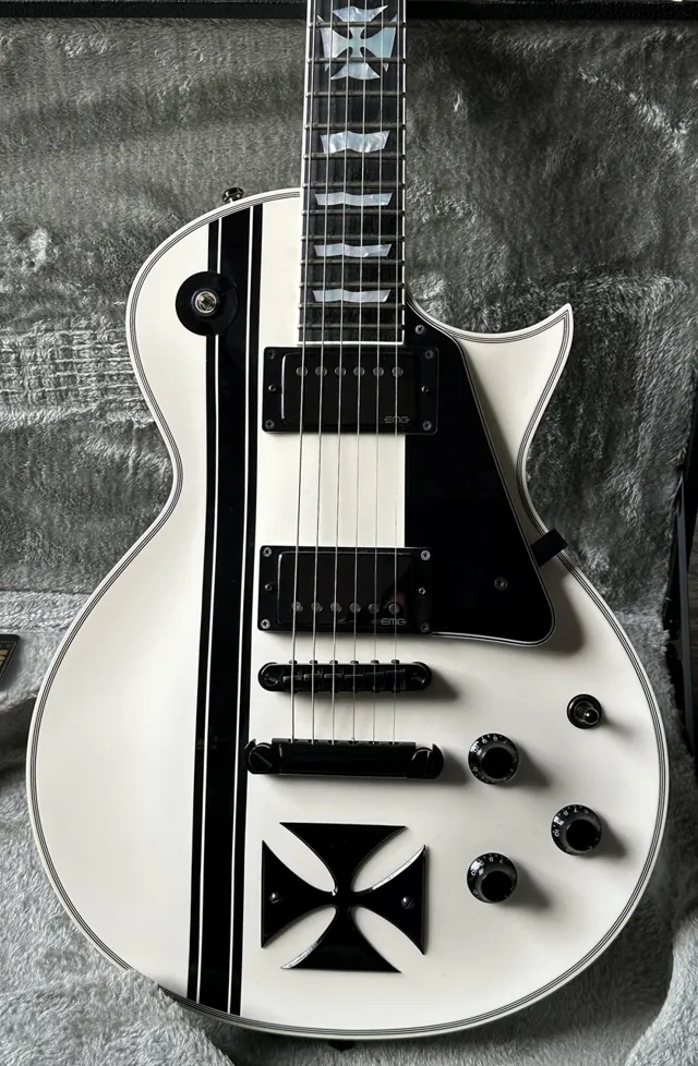 2017 ESP James Hetfield Signature Iron Cross Snow White Complete - Image 1